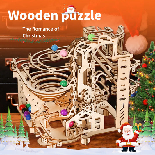 3D Wooden Spacetime Tunnel Marble Maze Puzzle Kit for STEM