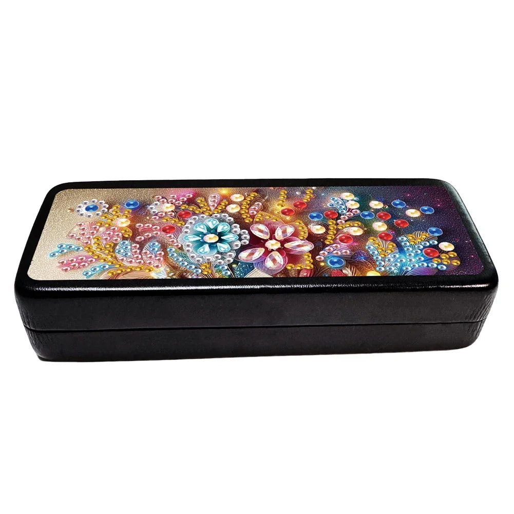 Holy Mother Diamond Painting Eyeglasses Case with Rhinestones