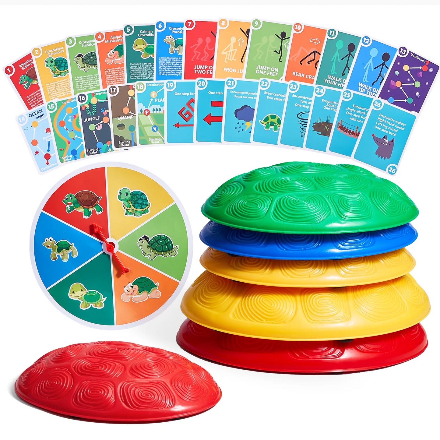 SucceBuy 6 Piece Kids Turtle Balance Stepping Stones