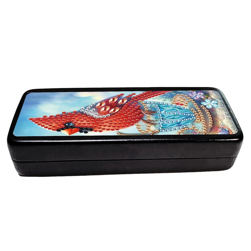 Holy Mother Diamond Painting Eyeglasses Case with Rhinestones