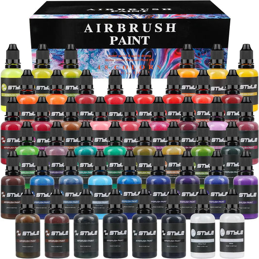 48 Colors Airbrush Paint Set for Leather and Shoe Art