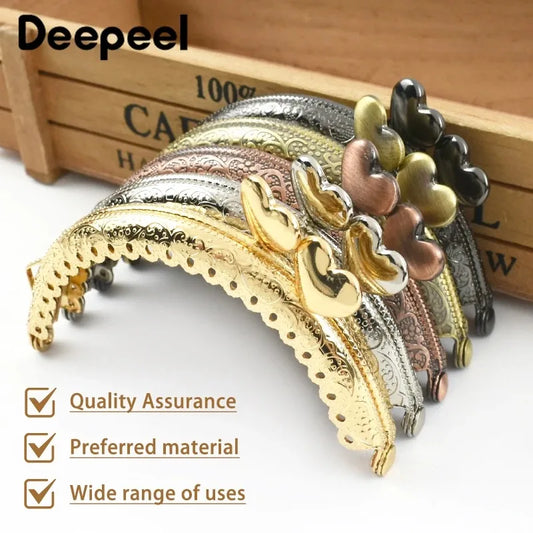 8.5cm Embossed Metal Bag Handle Purse Frame Kiss Clasp