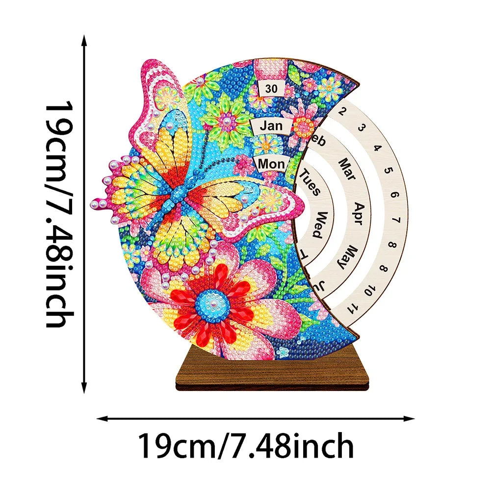 Diamond Art Rotating Calendar Desk Decor Kit for Home