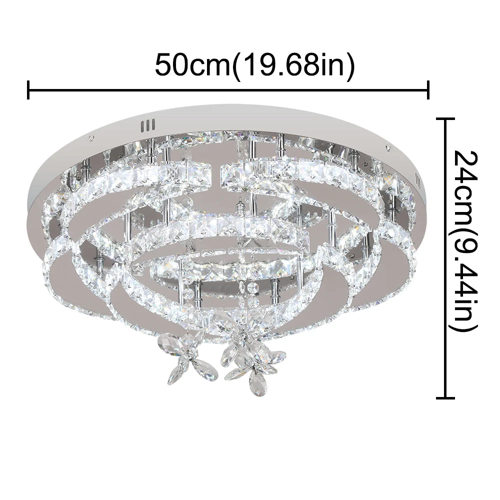 K9 Crystal Chandelier LED Pendant Light for Living Room