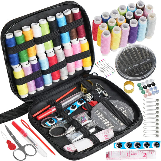 Portable Mixed Color Sewing Kit for Travel and Everyday Repairs