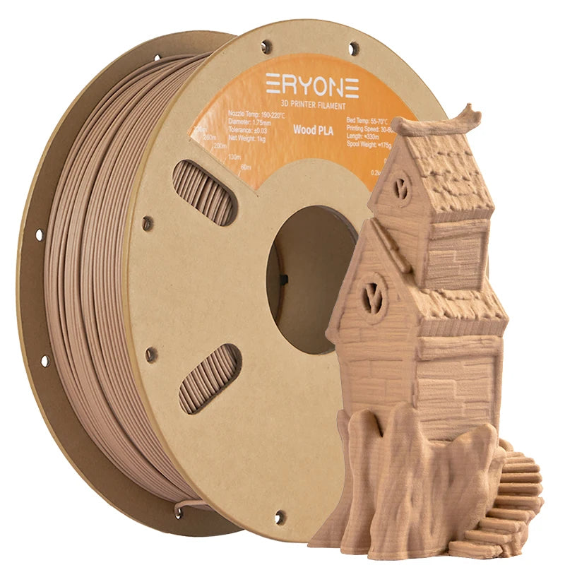 Eryone Wood PLA Filament 1KG 1.75mm High Quality 3D Printing