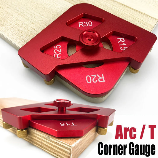 Woodworking Round Corner Chamfer Template Arc Gauge Kit