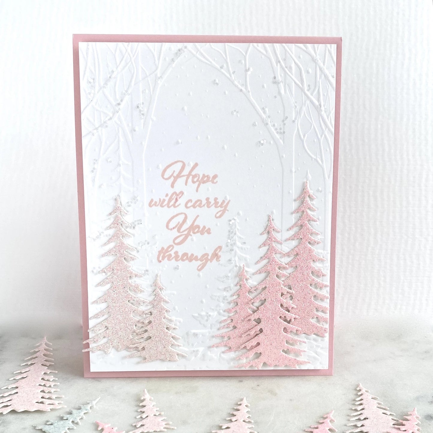 Christmas Snow Forest 3D Embossing Folder For Scrapbooking