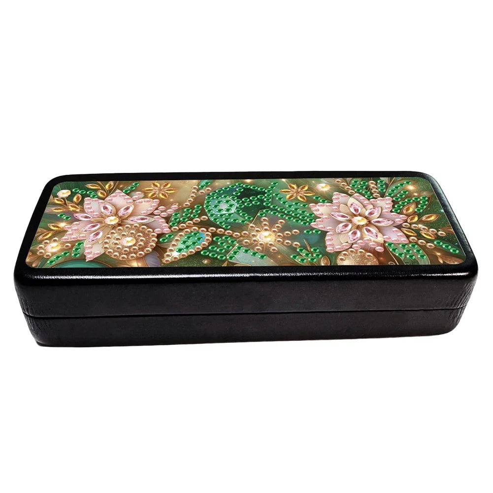 Holy Mother Diamond Painting Eyeglasses Case with Rhinestones