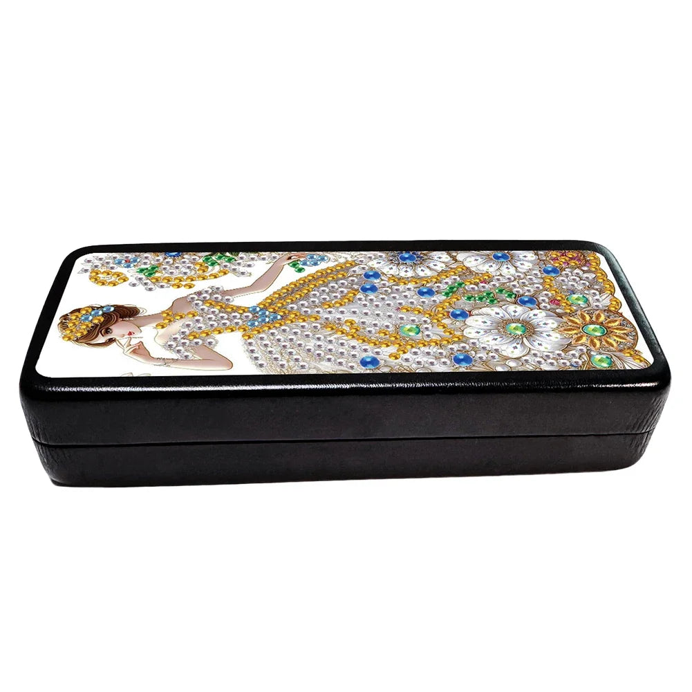 Holy Mother Diamond Painting Eyeglasses Case with Rhinestones