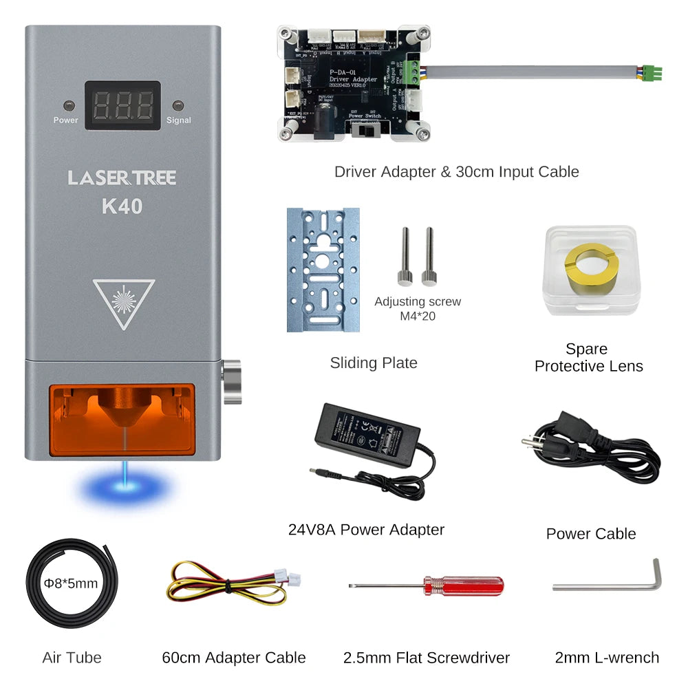 Laser Tree 60W 40W 30W 20W Laser Module With Air Assist TTL