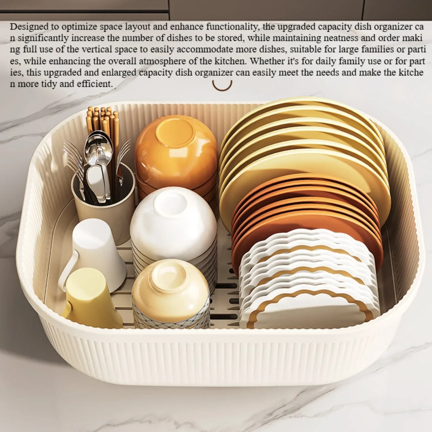 Chopsticks Organizer Dish Rack With Drainer And Shelf