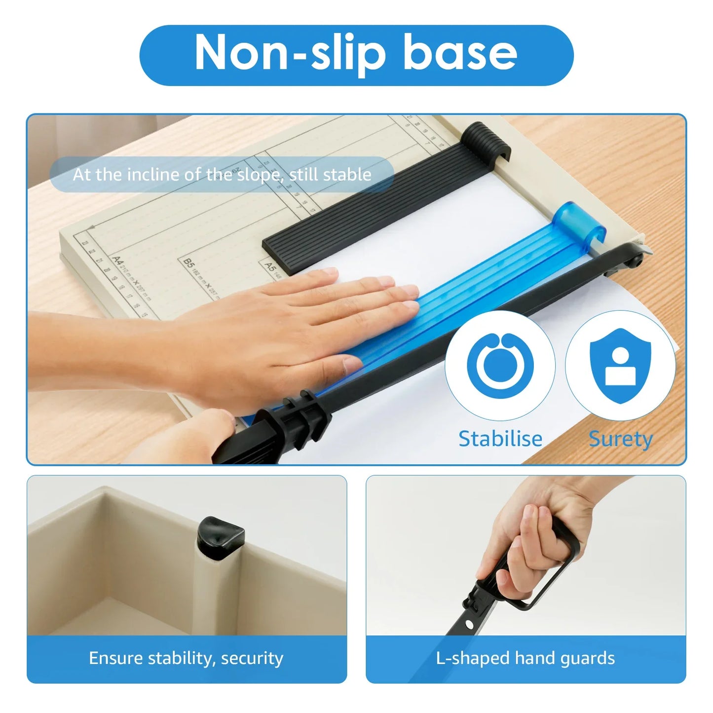 Multi-Function A4 To B7 Paper Cutter Tool With Metal Blade