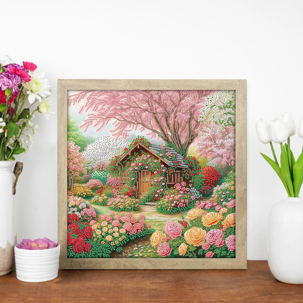 5D Diamond Painting Kit Village Landscape Partial Drill