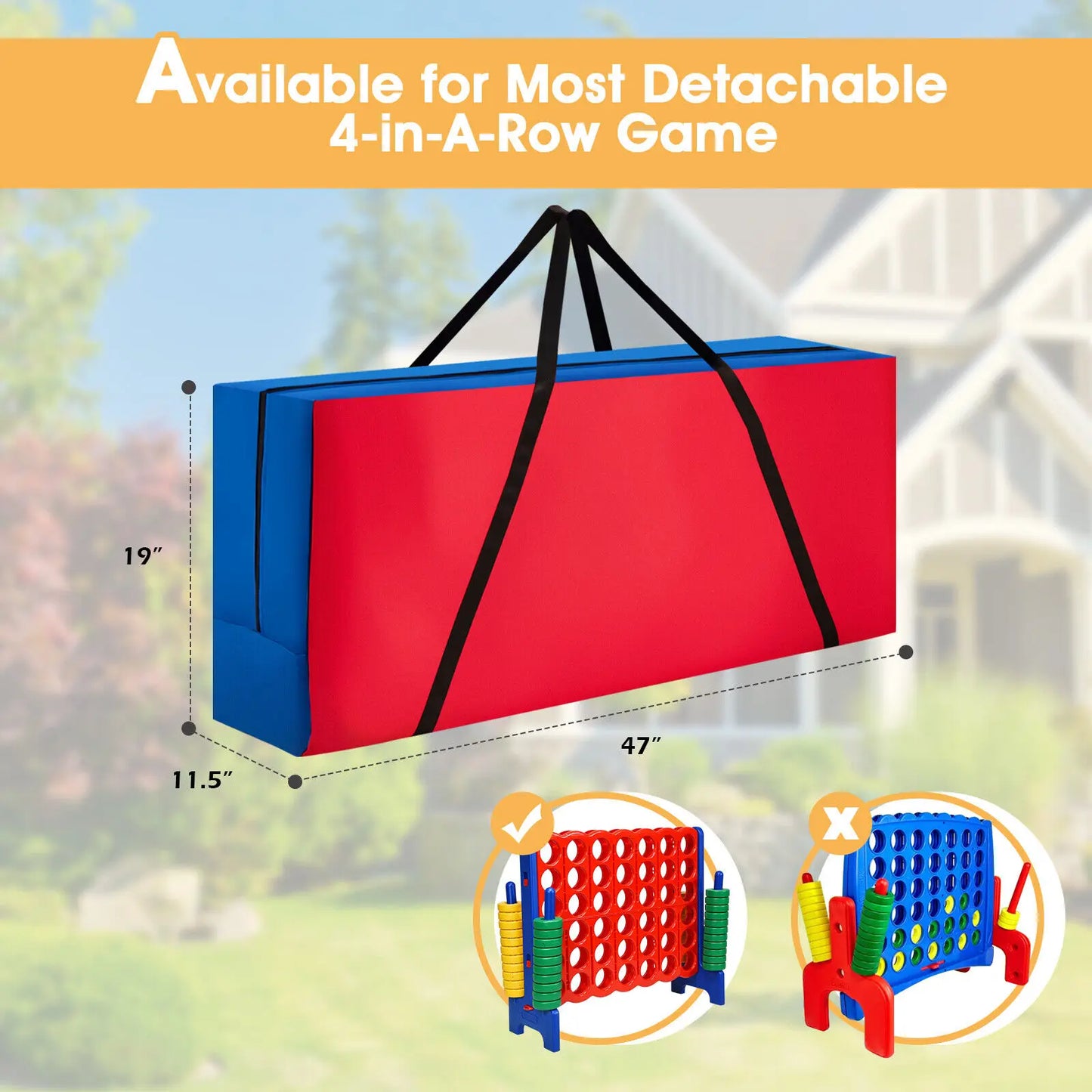 Costway Giant 4 In A Row Outdoor Indoor Party Family Game
