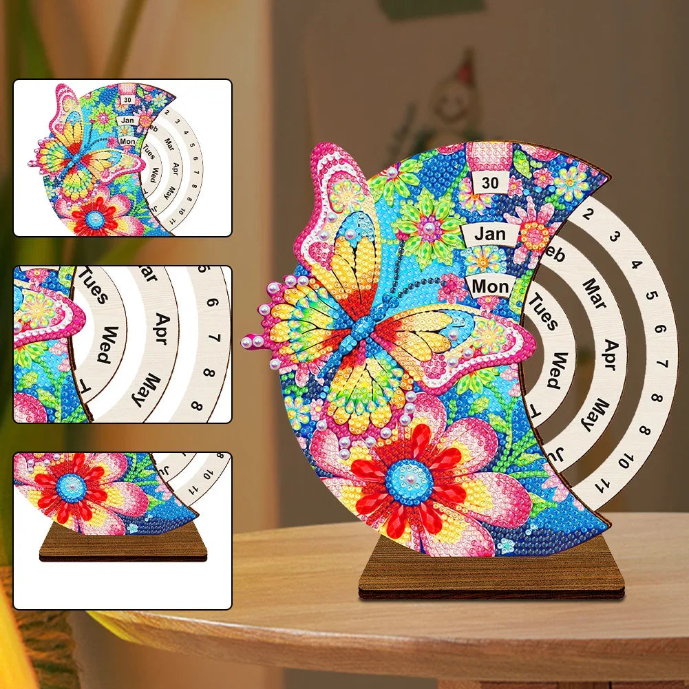 Diamond Art Rotating Calendar Desk Decor Kit for Home