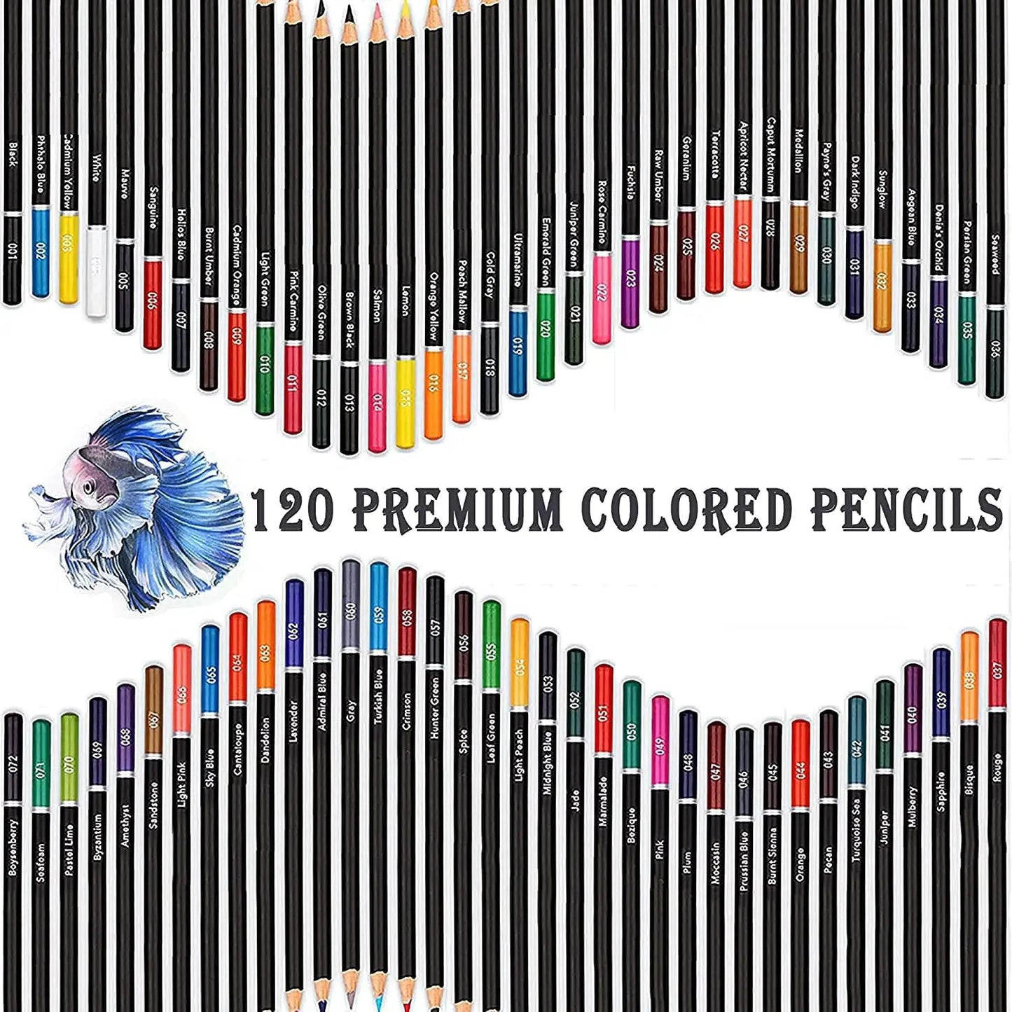 120 Color Colored Pencils Set for Artists and Adult Coloring