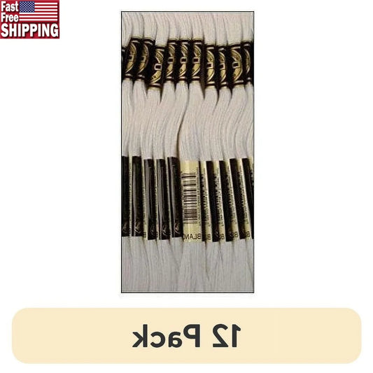 12 Pack Cotton Embroidery Thread Floss for Cross Stitch 8.7 Yards