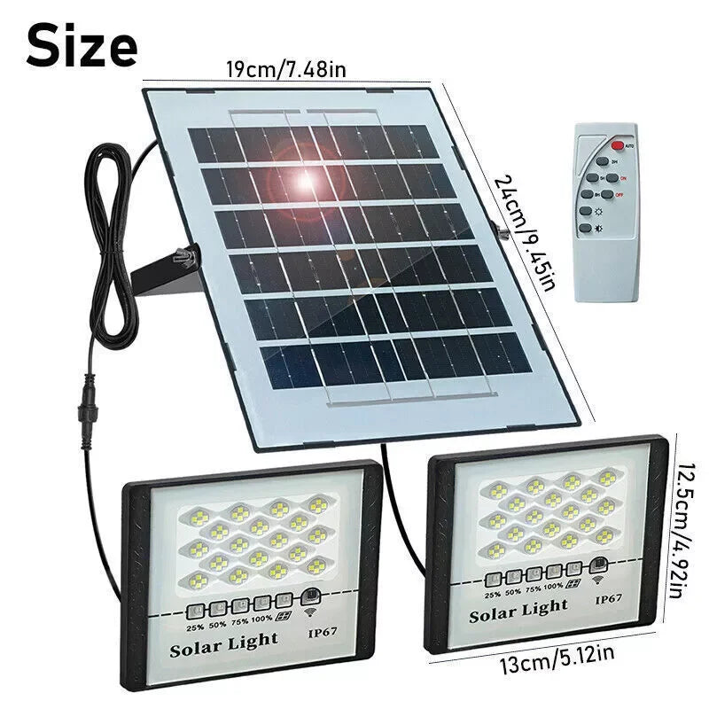 300W LED Solar Street Lights Waterproof Outdoor Flood Lamps