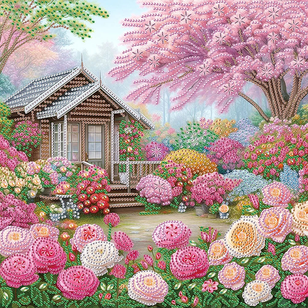 5D Diamond Painting Kit Village Landscape Partial Drill