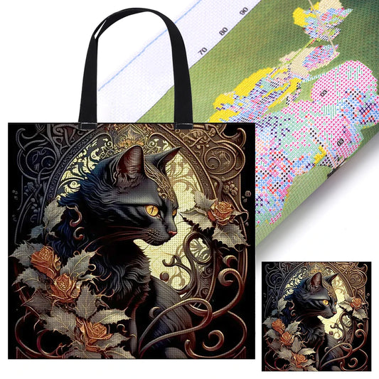 Personalized Embroidery Kit Bag Cross Stitch Cat Parrot