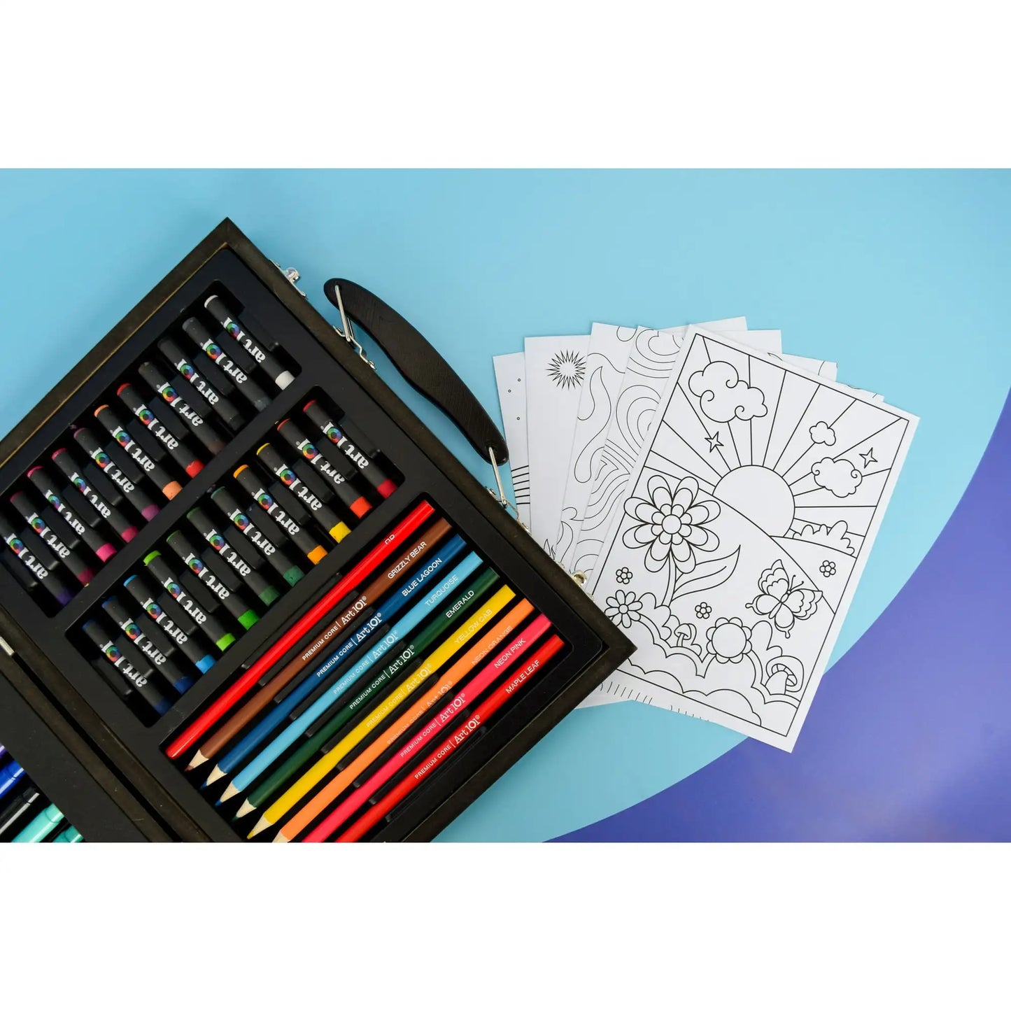 Art 101 58 Piece Multifunctional Art Set with Colorable Case
