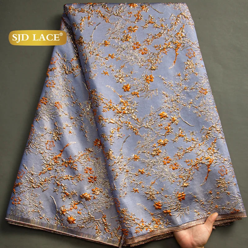 SJD Lace African Fabric High Quality French Jacquard for Dresses