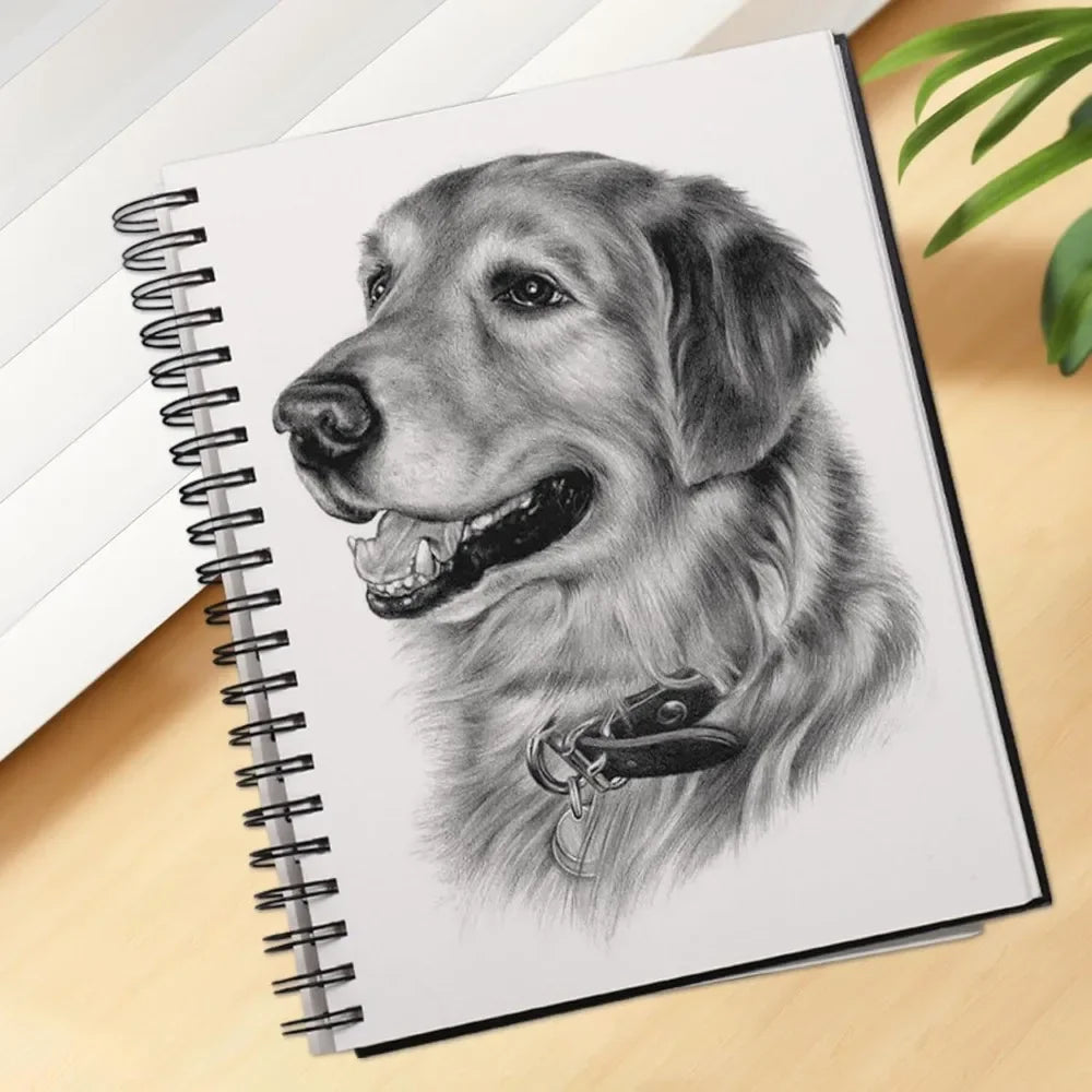 Hardcover Spiral Bound Sketchbook 8.5x11 Inch 80 Sheets