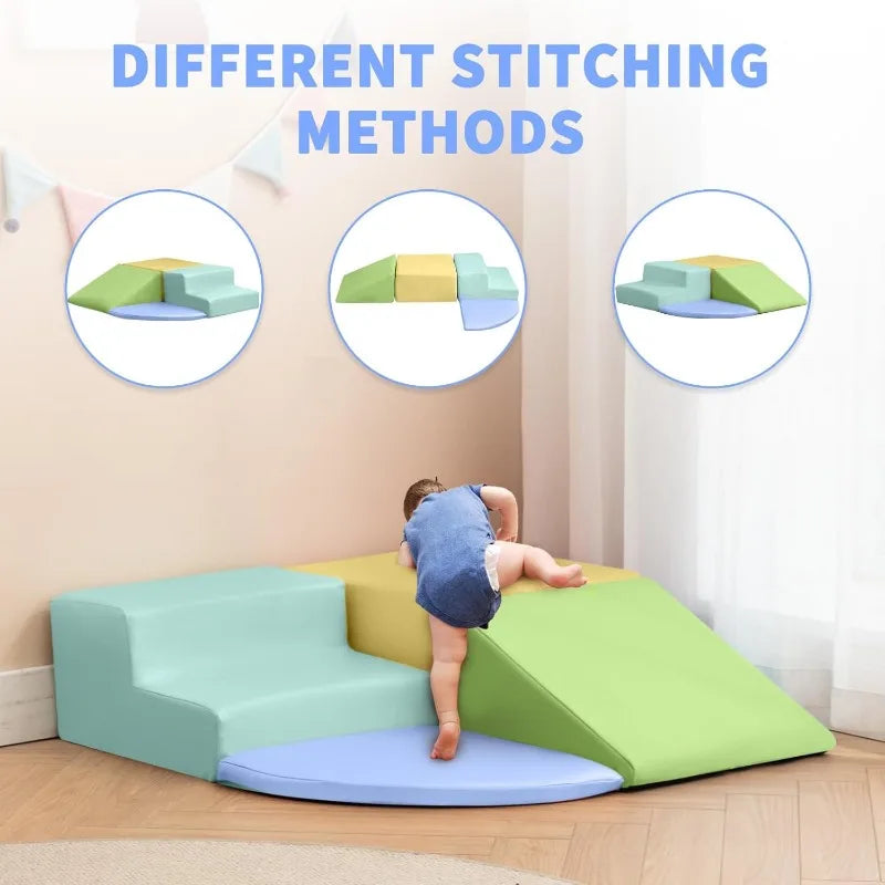 Foam Climbing Blocks for Toddlers 4 Pack Indoor Play Set
