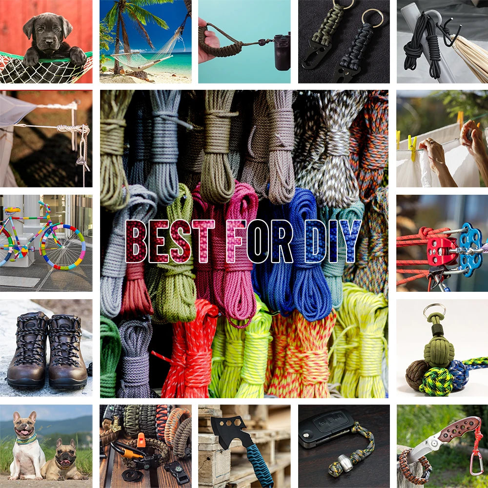 550 Paracord Rope 1000FT Survival Tent Camping Accessories