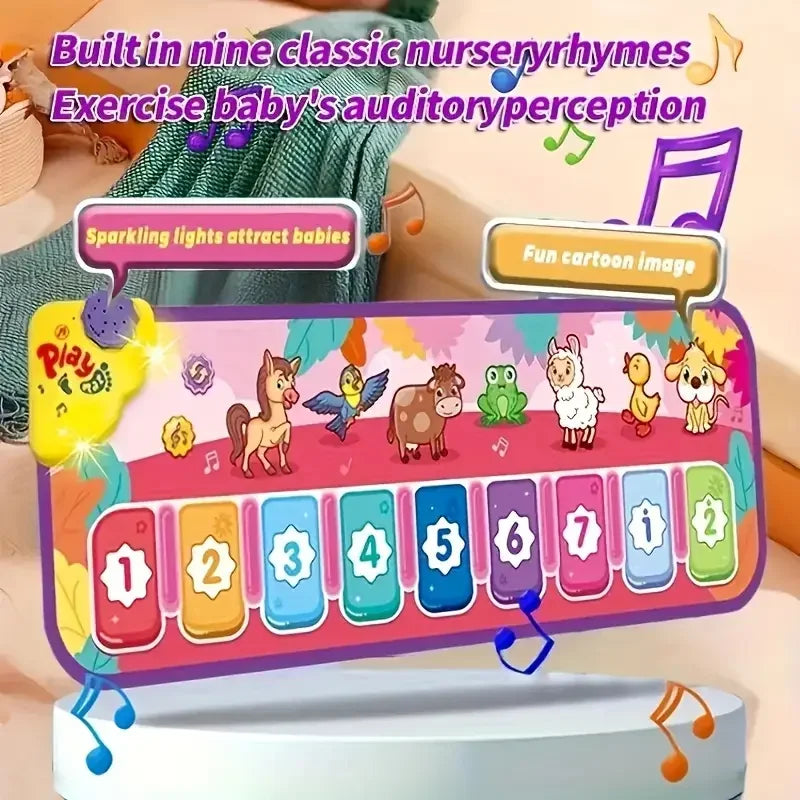 Interactive Red Piano Dance Mat For Kids Educational Play