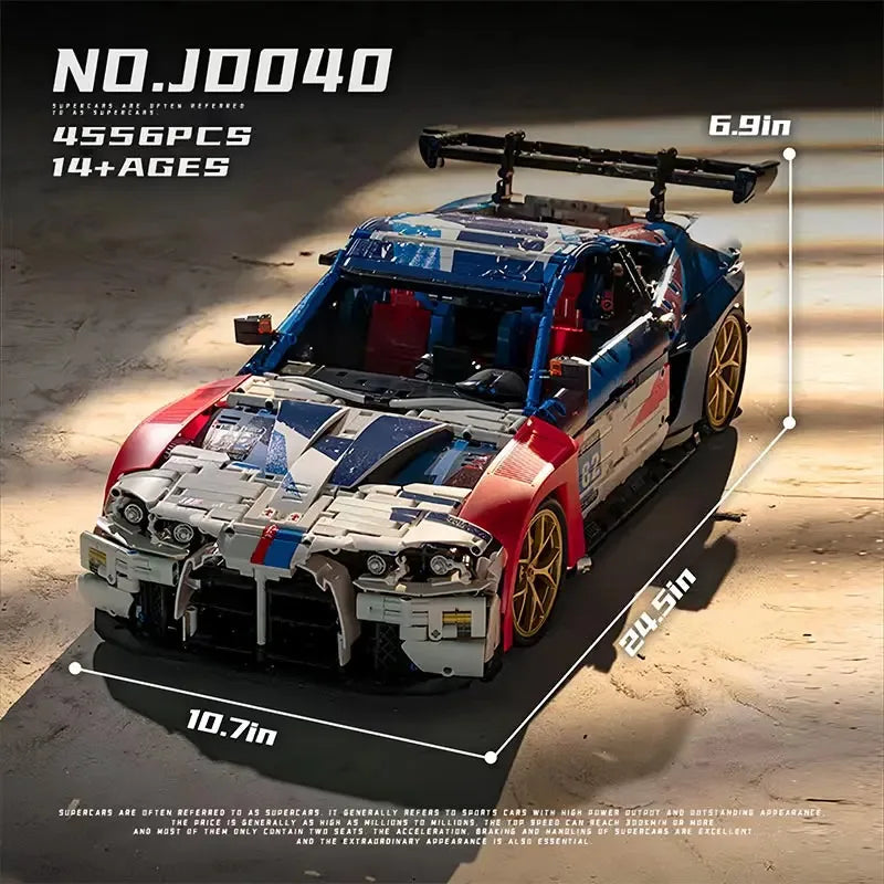 Technical MOC JD040 High-Tech Sports Car Building Blocks Set