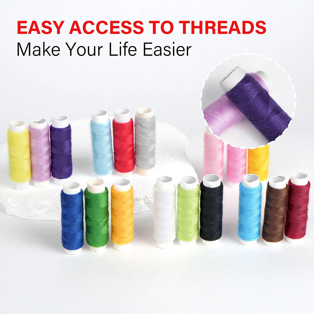 Portable Mixed Color Sewing Kit for Travel and Everyday Repairs