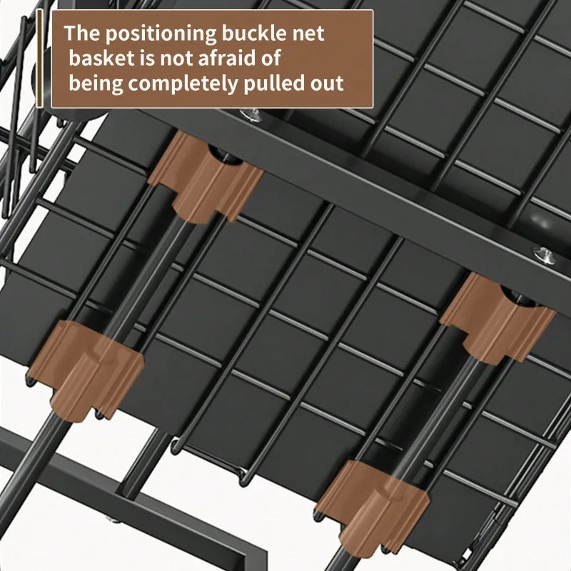 Pull Out Under Sink Storage Rack 2 Tier Sliding Basket Organizer