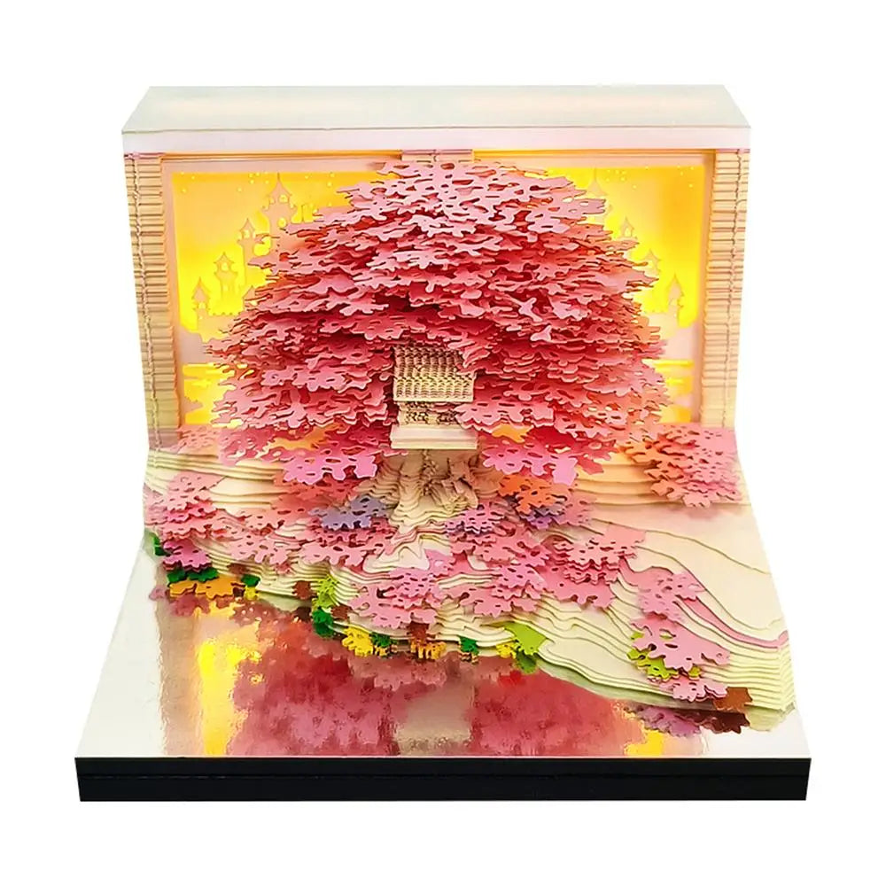 Hogwarts Magic Castle Light Up 3D Calendar Notepad DIY Gift