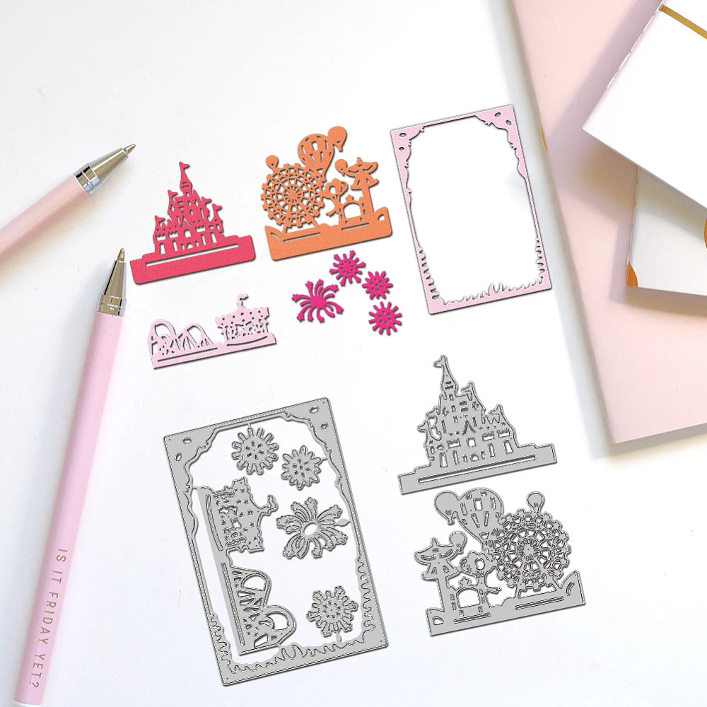 Ferris Wheel Amusement Park Die Set For Card Making