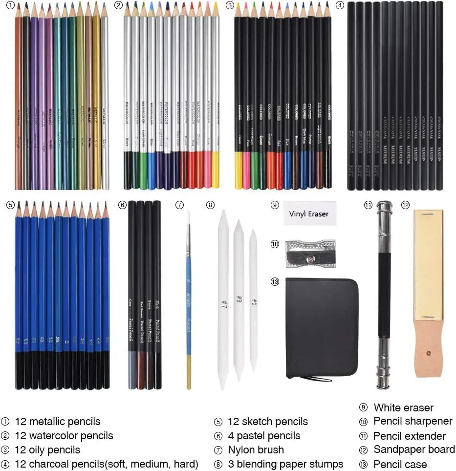 120 Color Colored Pencils Set for Artists and Adult Coloring