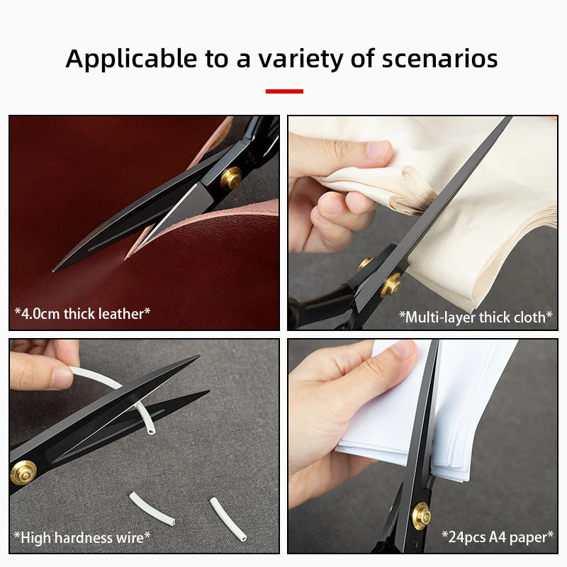 Wuta Professional Leather Cutting Scissors Sharpness