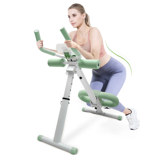 Foldable Abdominal Crunch Machine for Home Gym with Resistance Bands