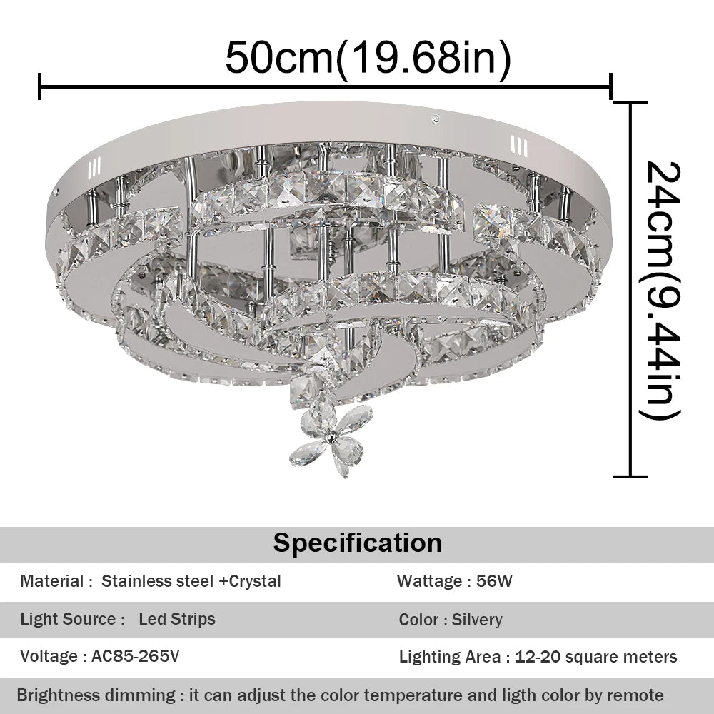 K9 Crystal Chandelier LED Pendant Light for Living Room