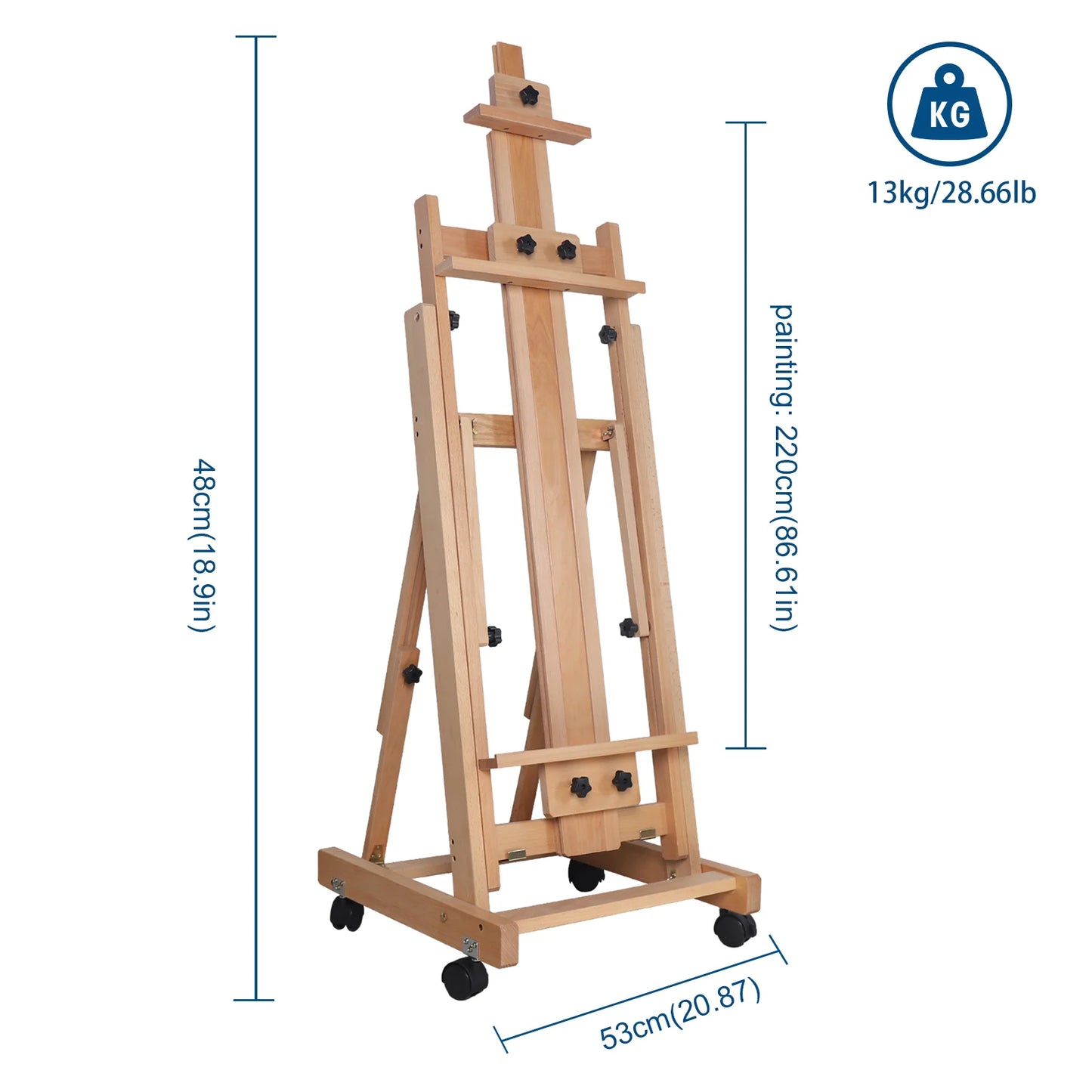 Height Adjustable Portable Wooden Artist Easel Stand 56 to 91 Inch