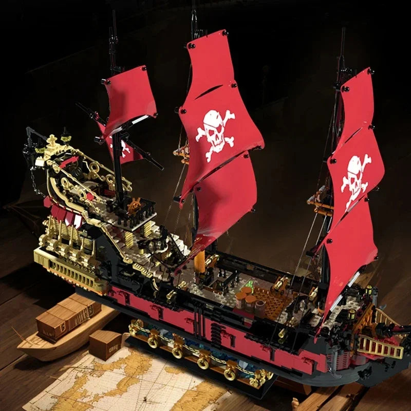 3399PCS Phantom Queen Pirate Ship Building Blocks Toy Set
