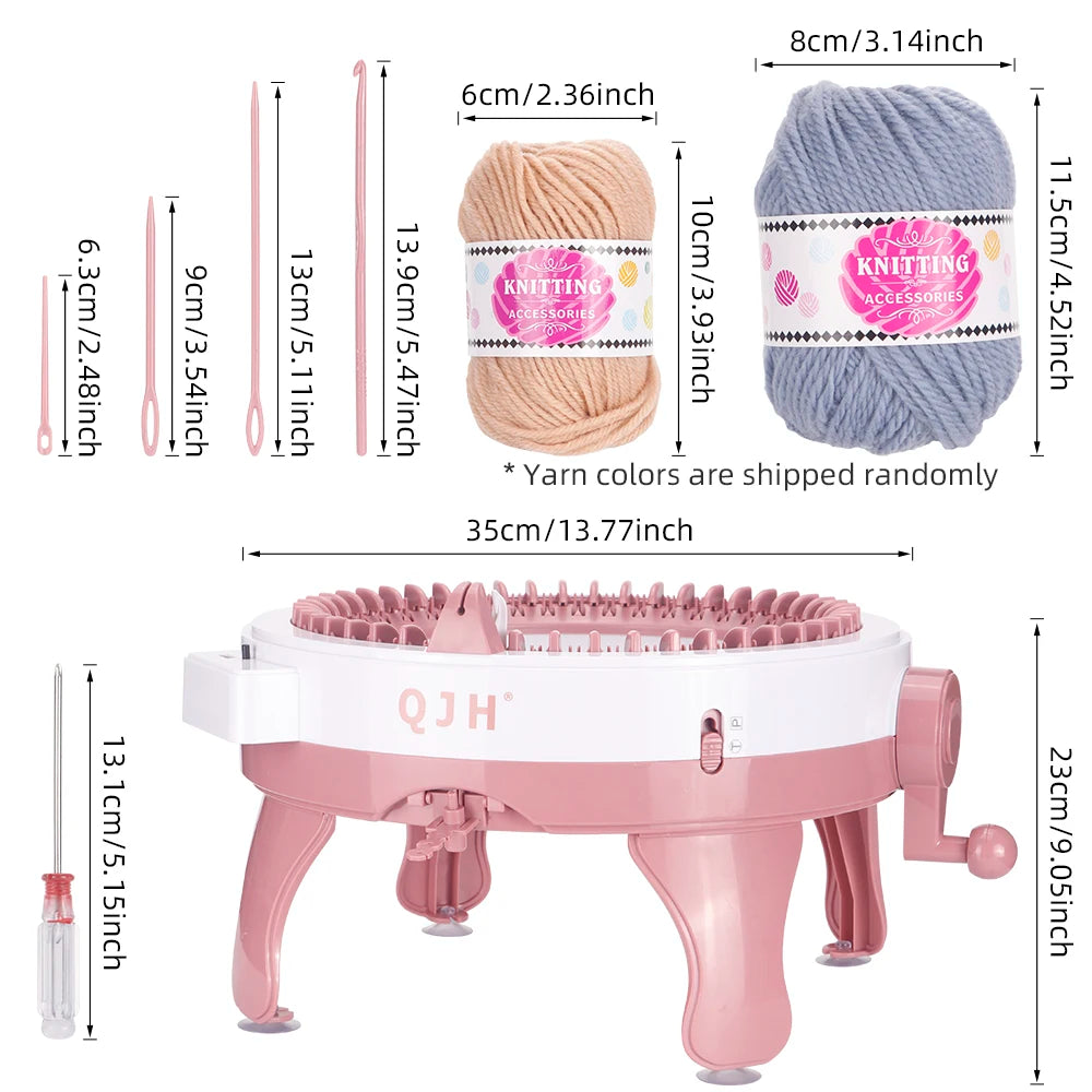 QJH 48 Needle Knitting Machine Kit for Easy DIY Weaving