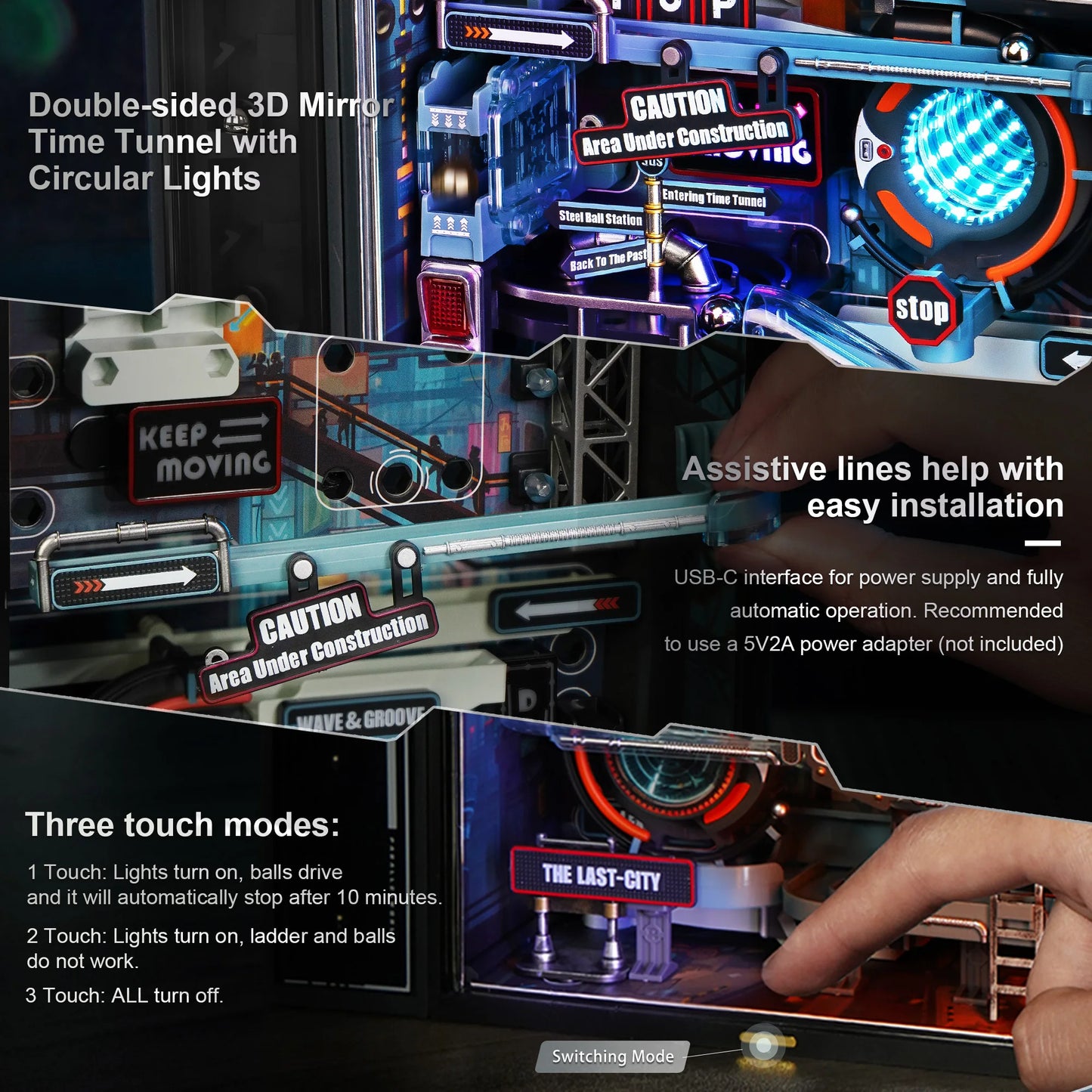 Robotime Rokr The Last City Futuristic Marble Run Puzzle