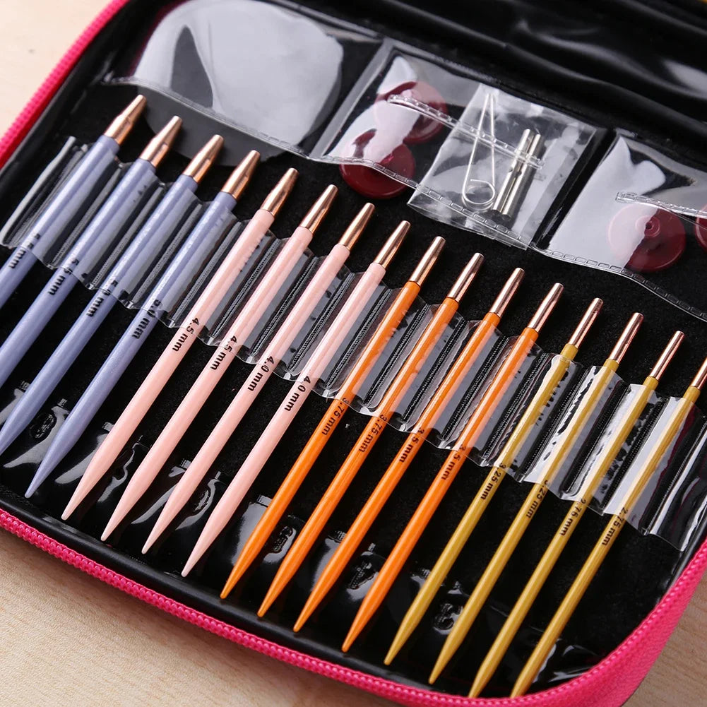 Crochet Hook Circular Knitting Needles Set with Storage Case