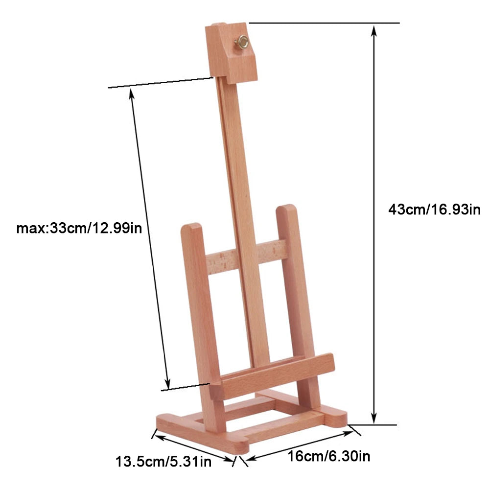 Portable Wooden Tabletop Easel for Artists and Beginners