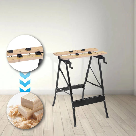 Folding Table Saw Horse Workbench Bench Dogs Protractor