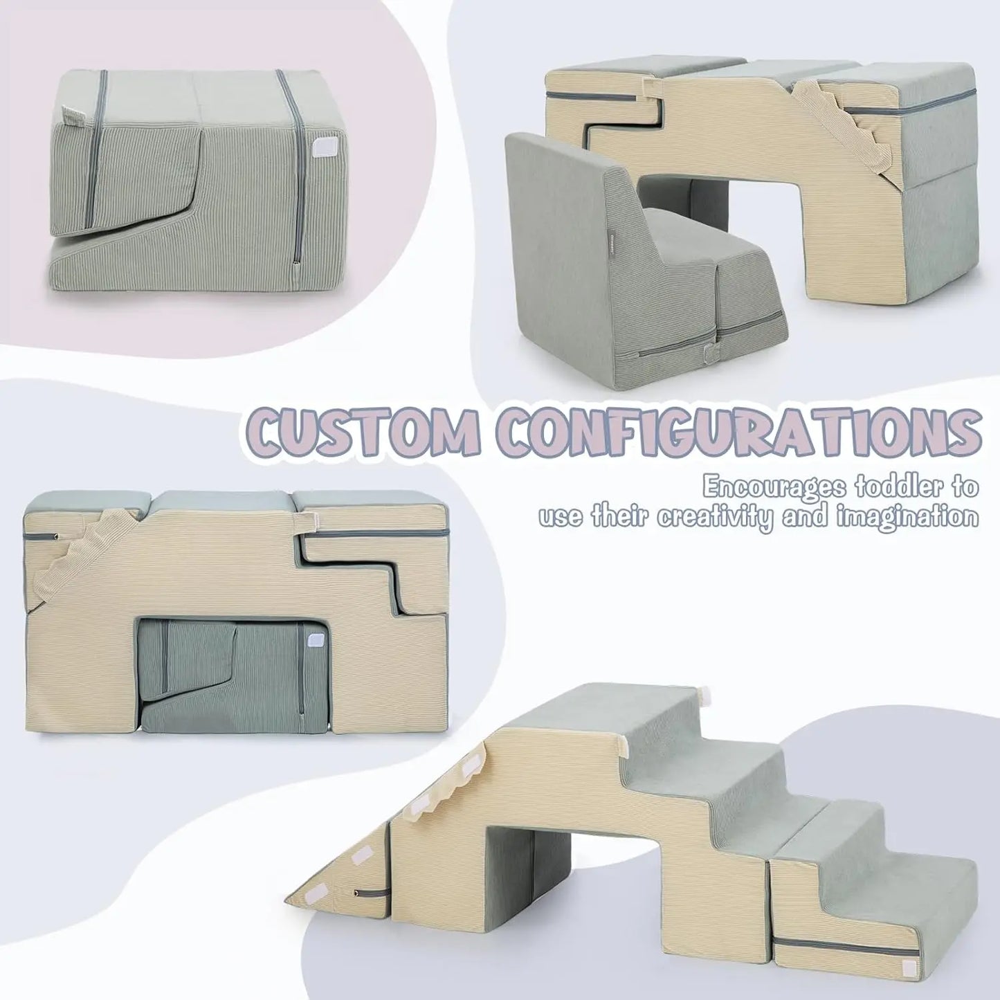 4 In 1 Foam Climbing Blocks For Toddlers Indoor Play