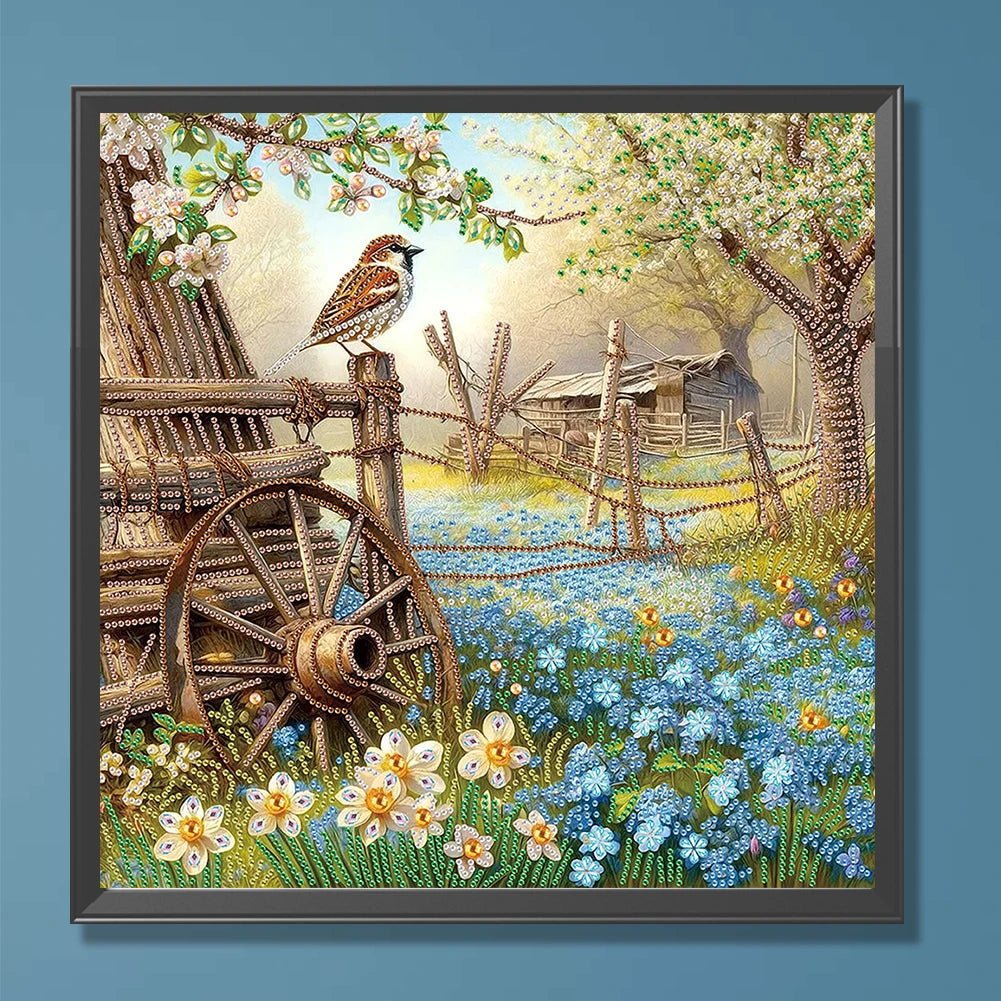 5D Diamond Painting Kit Village Landscape Partial Drill