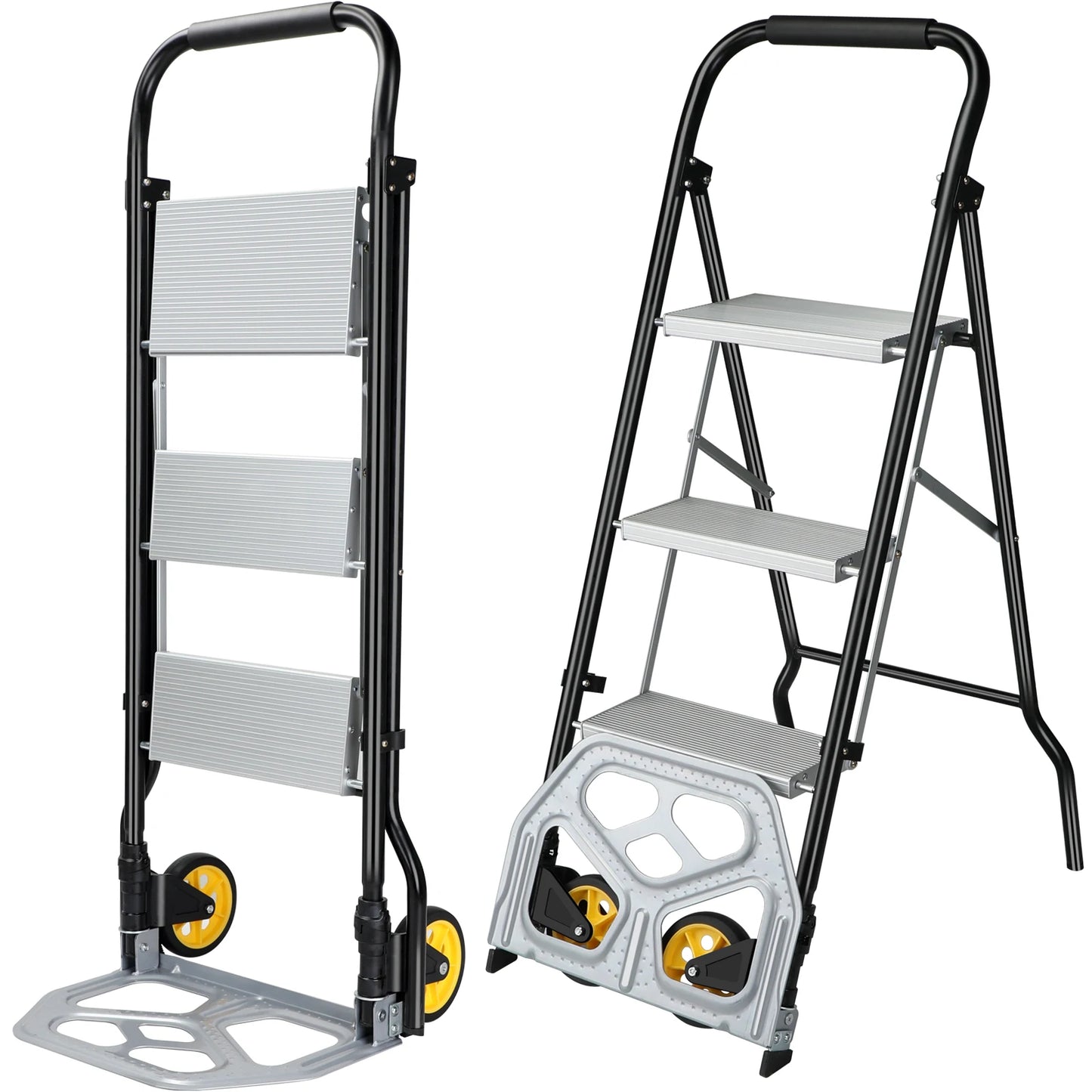 Multi Functional Heavy Duty Folding Step Ladder with Rubber Handle